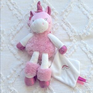 Baby Nat French Boutique Unicorn Plush holding lovey - Made in France